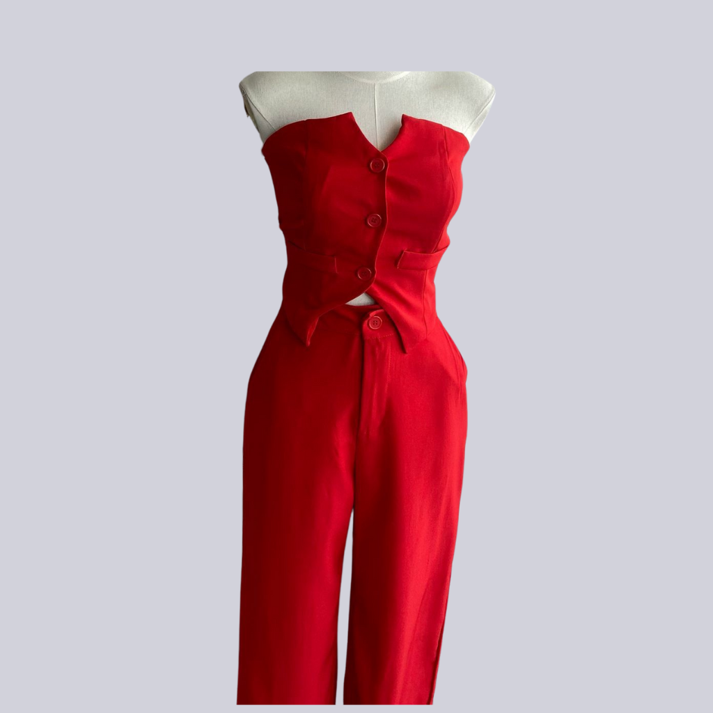 Conjunto Elegante Dama (Blanco o Rojo)